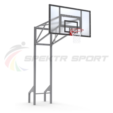 Купить Стойка баскетбольная уличная усиленная со щитом из оргстекла, кольцом и сеткой SP D 413 в Новозыбкове 